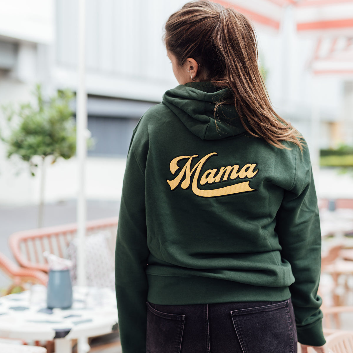 Hoodie MAMA COLLEGE VERT