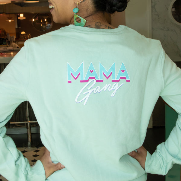 Sweatshirt Mama Gang vert