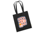 tote bag noir avec logo orange de check