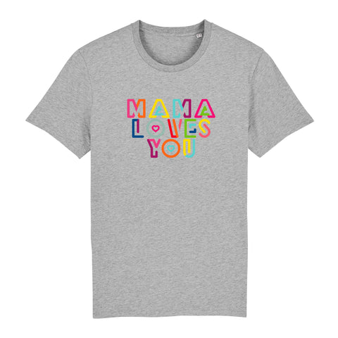 T-shirt Mama Loves You Gris clair