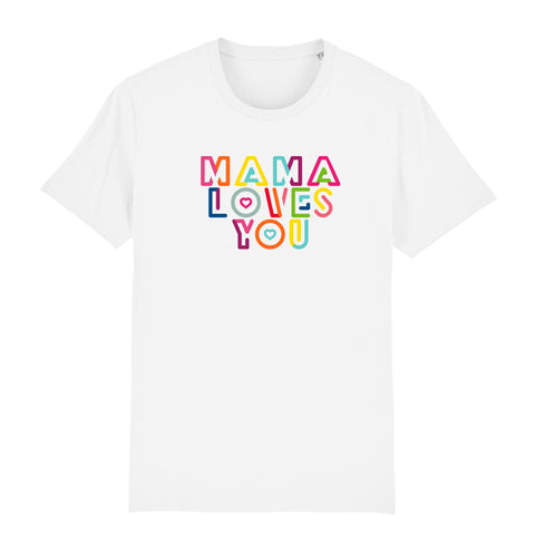 T-shirt Mama Loves You Blanc