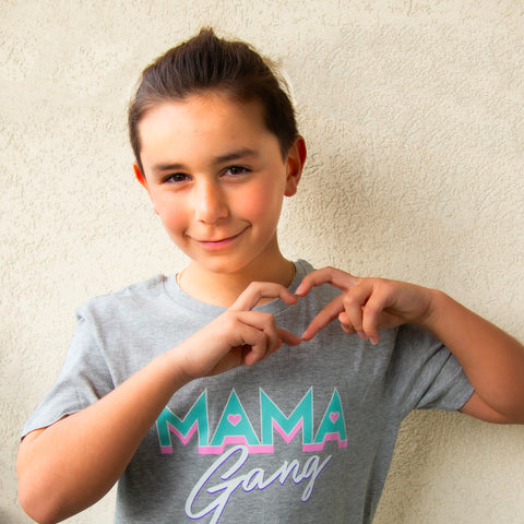 T-shirt Mama Gang Gris