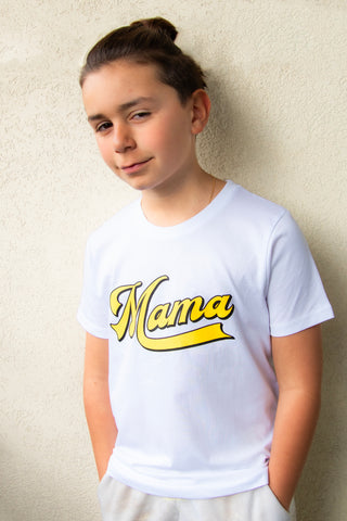 T-shirt Mama collège blanc