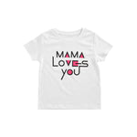 T-shirt Mama loves you blanc