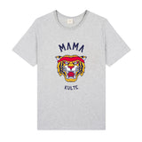 T-shirt gris avec logo orange  de tigre