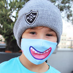 Masque de protection lavable Catégorie 1 - UNS1 Junior 4-10 ans bleu smile