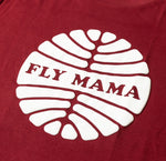 T-shirt Fly Mama Bordeaux