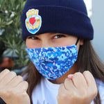 Masque de protection lavable Catégorie 1 - UNS1 Junior 4-10 ans bleu